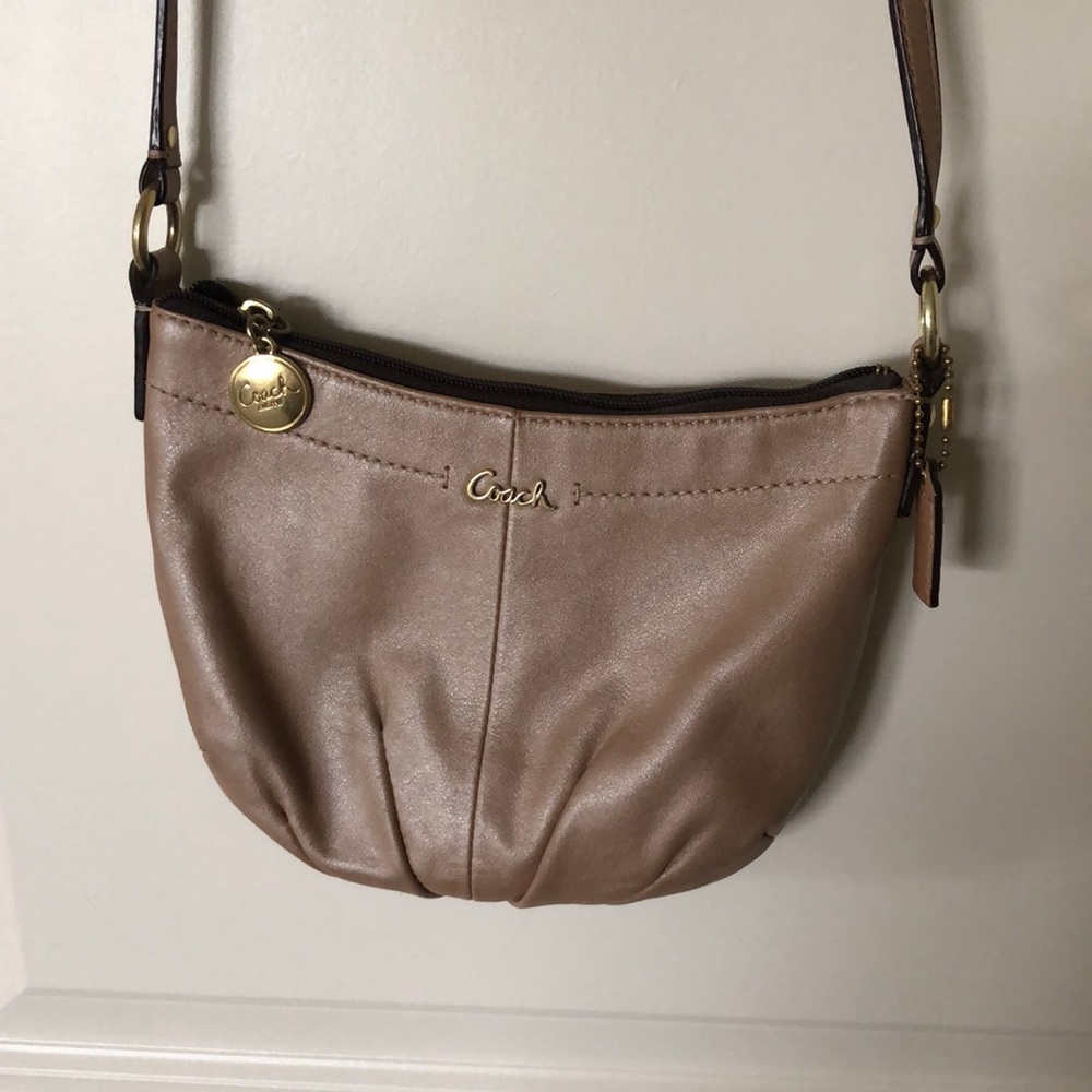 Rose Gold Coach Crossbody Bag